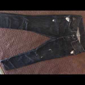 William Rast Hand Distressed Black Jeans